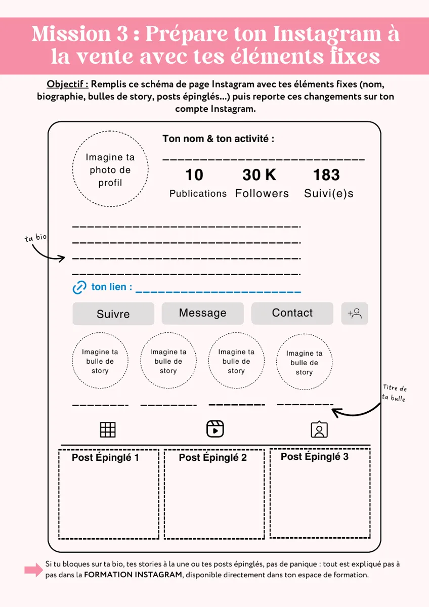 Mission n°3 : ton profil Instagram
